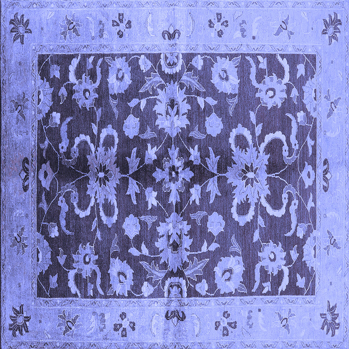Square Oriental Blue Traditional Rug, urb626blu