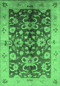 Oriental Emerald Green Traditional Rug, urb626emgrn