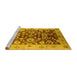 Sideview of Machine Washable Oriental Yellow Traditional Rug, wshurb626yw