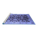 Sideview of Machine Washable Oriental Blue Traditional Rug, wshurb626blu