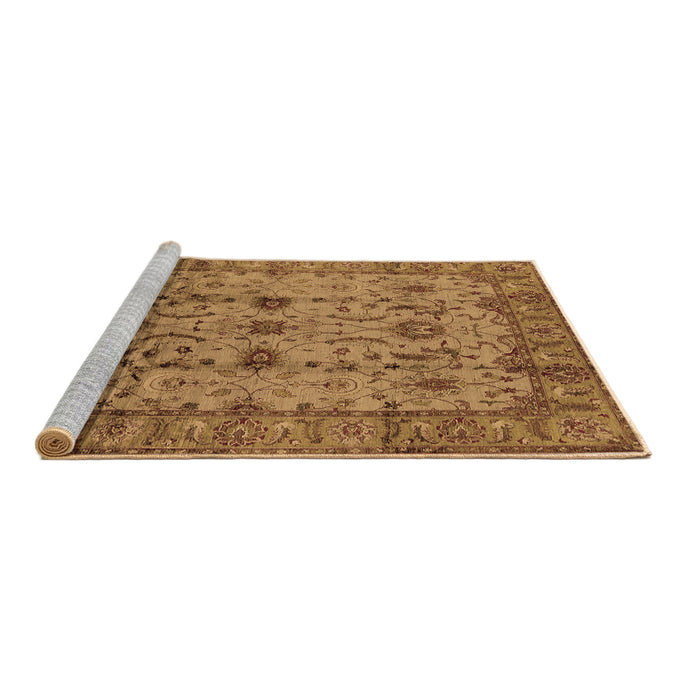 Sideview of Machine Washable Oriental Brown Traditional Rug, wshurb627brn