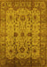 Oriental Yellow Traditional Rug, urb627yw