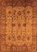 Machine Washable Oriental Orange Traditional Area Rugs, wshurb627org