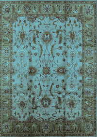 Oriental Light Blue Traditional Rug, urb627lblu