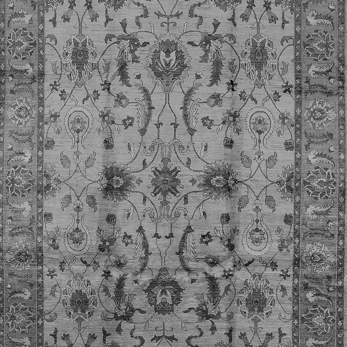 Machine Washable Oriental Gray Traditional Rug, wshurb627gry