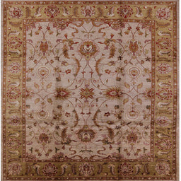 Square Machine Washable Industrial Modern Light Copper Gold Rug, wshurb627