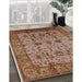 Machine Washable Industrial Modern Light Copper Gold Rug in a Family Room, wshurb627