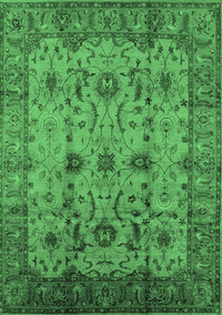 Oriental Emerald Green Traditional Rug, urb627emgrn