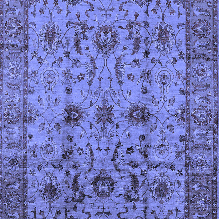 Machine Washable Oriental Blue Traditional Rug, wshurb627blu