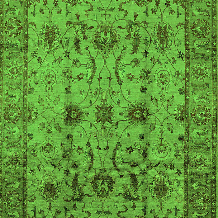Oriental Green Traditional Rug, urb627grn