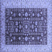 Square Oriental Blue Traditional Rug, urb628blu