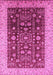 Machine Washable Oriental Pink Traditional Rug, wshurb628pnk