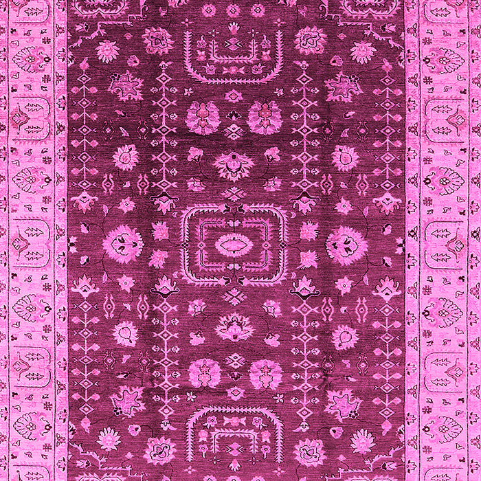 Machine Washable Oriental Pink Traditional Rug, wshurb628pnk