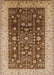 Mid-Century Modern Sandy Brown Oriental Rug, urb628