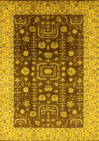 Oriental Yellow Traditional Rug, urb628yw