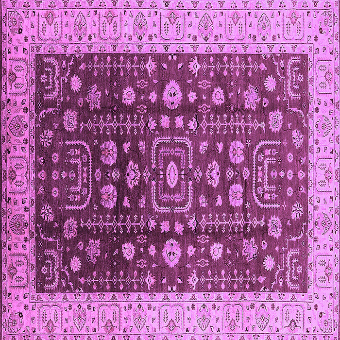 Square Machine Washable Oriental Purple Traditional Area Rugs, wshurb628pur
