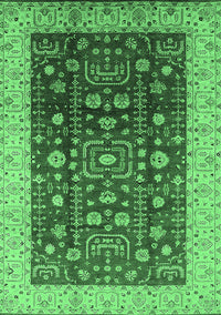 Oriental Emerald Green Traditional Rug, urb628emgrn