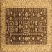 Square Oriental Brown Traditional Rug, urb628brn
