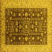 Square Oriental Yellow Traditional Rug, urb628yw