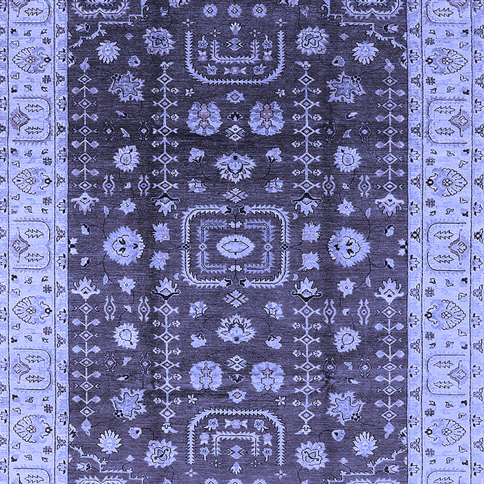 Machine Washable Oriental Blue Traditional Rug, wshurb628blu