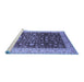 Sideview of Machine Washable Oriental Blue Traditional Rug, wshurb628blu