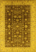 Machine Washable Oriental Yellow Traditional Rug, wshurb628yw