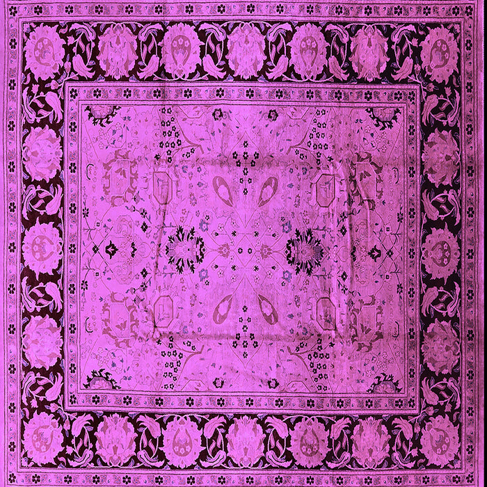 Square Oriental Purple Traditional Rug, urb629pur