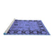 Sideview of Machine Washable Oriental Blue Traditional Rug, wshurb629blu