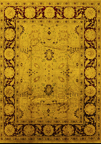 Oriental Yellow Traditional Rug, urb629yw