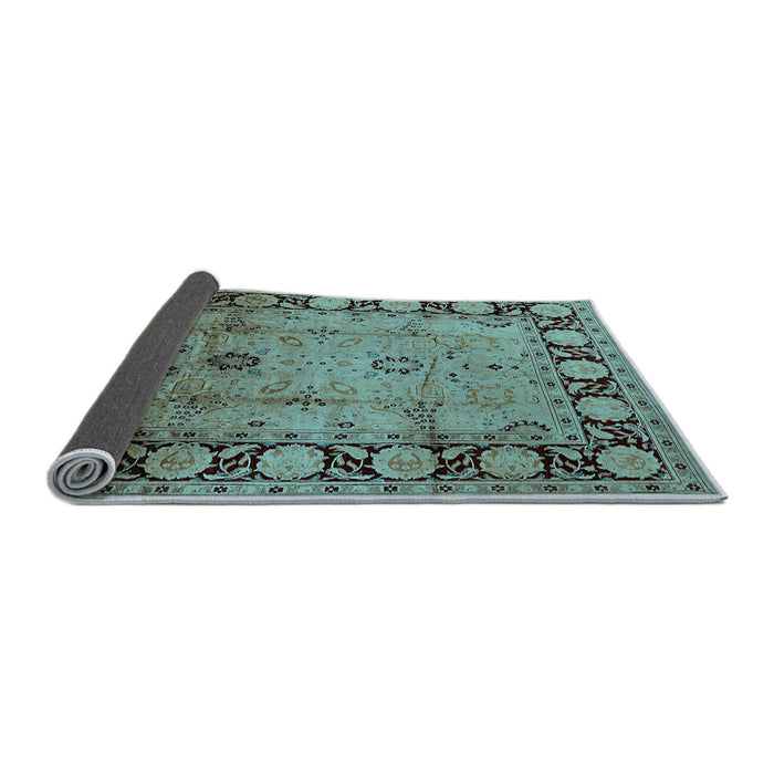 Sideview of Oriental Light Blue Traditional Rug, urb629lblu