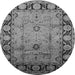Round Oriental Gray Traditional Rug, urb629gry
