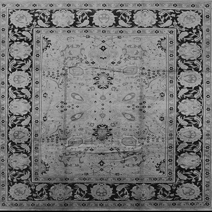 Square Oriental Gray Traditional Rug, urb629gry
