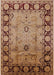 Mid-Century Modern Brown Sand Brown Oriental Rug, urb629