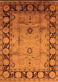 Oriental Orange Traditional Rug, urb629org
