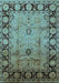 Oriental Light Blue Traditional Rug, urb629lblu