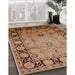 Machine Washable Industrial Modern Brown Sand Brown Rug in a Family Room, wshurb629