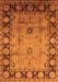 Machine Washable Oriental Orange Traditional Area Rugs, wshurb629org