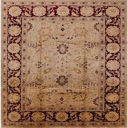 Square Machine Washable Industrial Modern Brown Sand Brown Rug, wshurb629