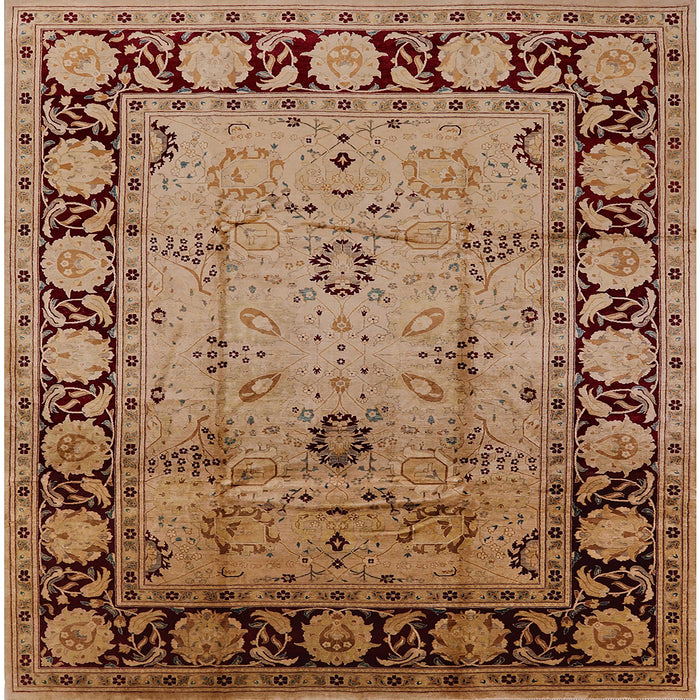 Square Machine Washable Industrial Modern Brown Sand Brown Rug, wshurb629