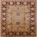 Square Machine Washable Industrial Modern Brown Sand Brown Rug, wshurb629