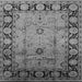 Square Machine Washable Oriental Gray Traditional Rug, wshurb629gry