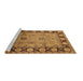 Sideview of Machine Washable Oriental Brown Traditional Rug, wshurb629brn