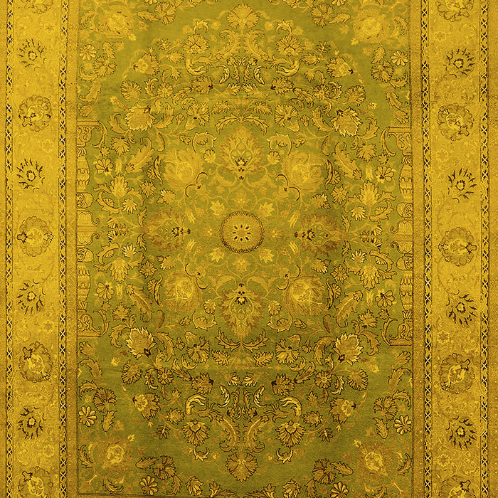 Oriental Yellow Traditional Rug, urb630yw