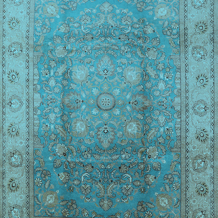 Oriental Light Blue Traditional Rug, urb630lblu