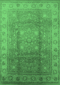 Oriental Emerald Green Traditional Rug, urb630emgrn