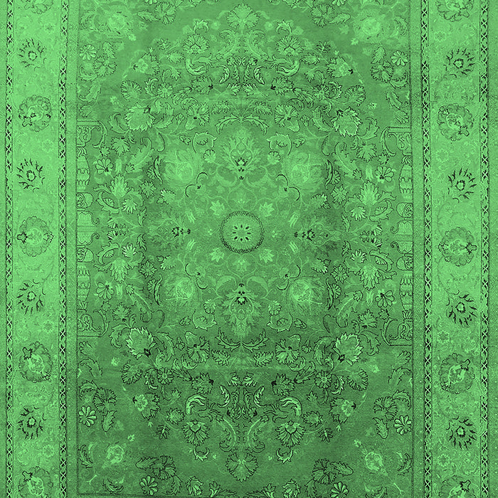 Oriental Emerald Green Traditional Rug, urb630emgrn