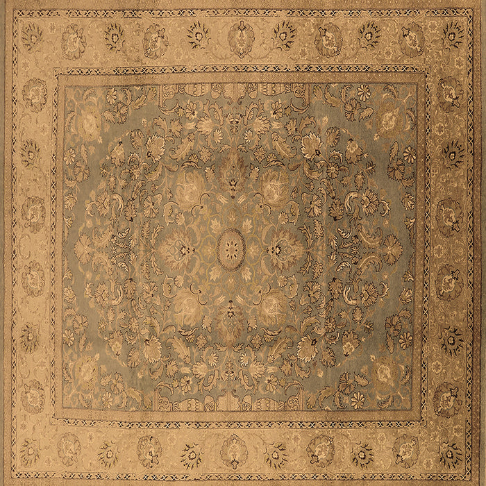 Square Oriental Brown Traditional Rug, urb630brn