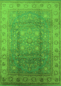 Oriental Green Traditional Rug, urb630grn
