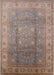 Mid-Century Modern Camel Brown Oriental Rug, urb630
