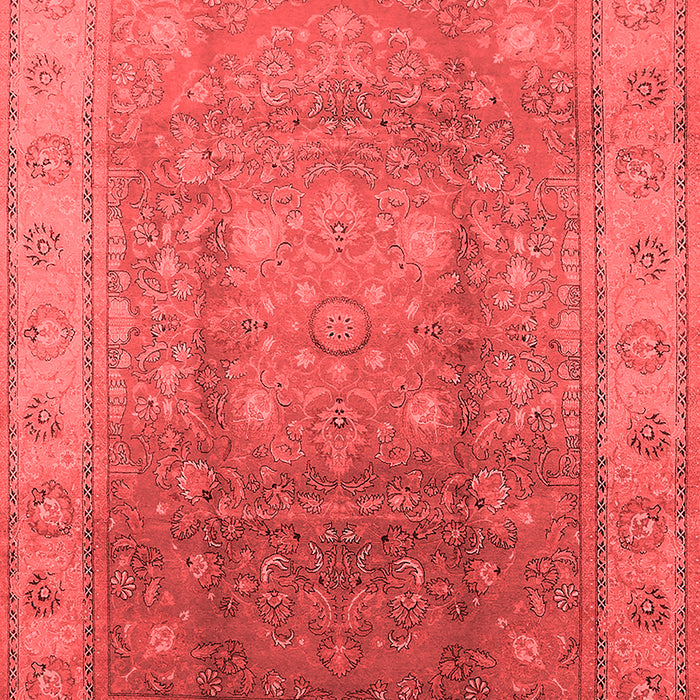Machine Washable Oriental Red Traditional Rug, wshurb630red